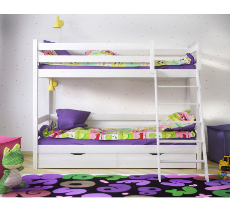 Двухъярусная кровать Сонечка с ящиками и нижним бортиком, спальные места 190х80 см
